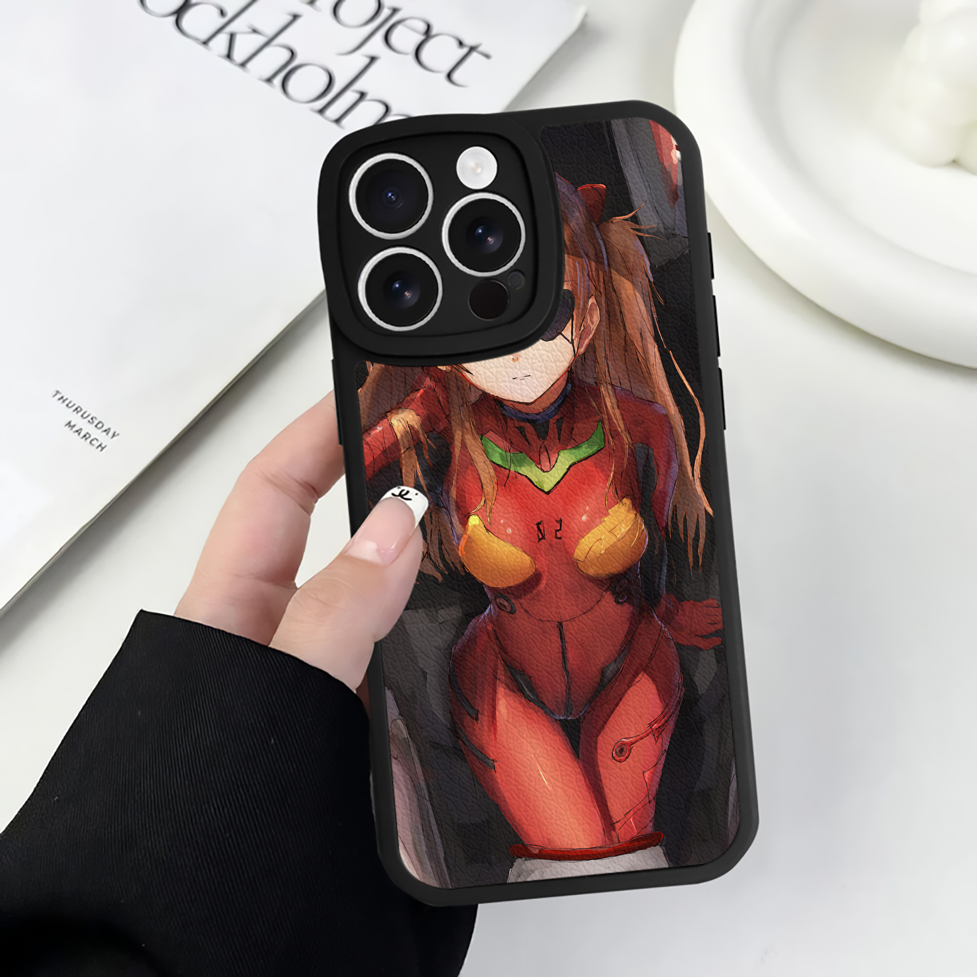 （画像用） EVA 新世紀エヴァンゲリオン 【iPhone 16シリーズ対応】シリコンスマホケース（レザー調） 材質：シリコン